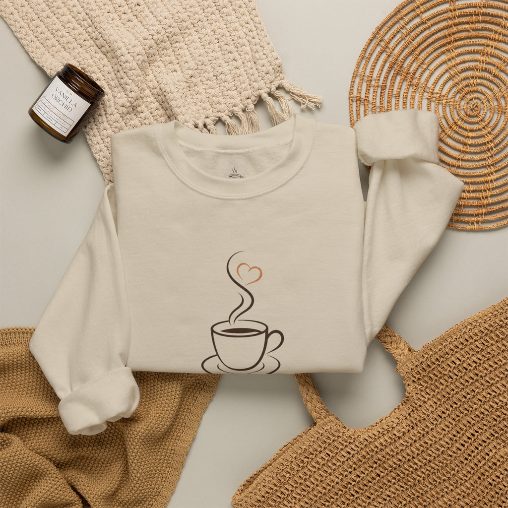 Coffee Is My Love Language Sweatshirt | Cozy Coffee Lover Crewneck Gift