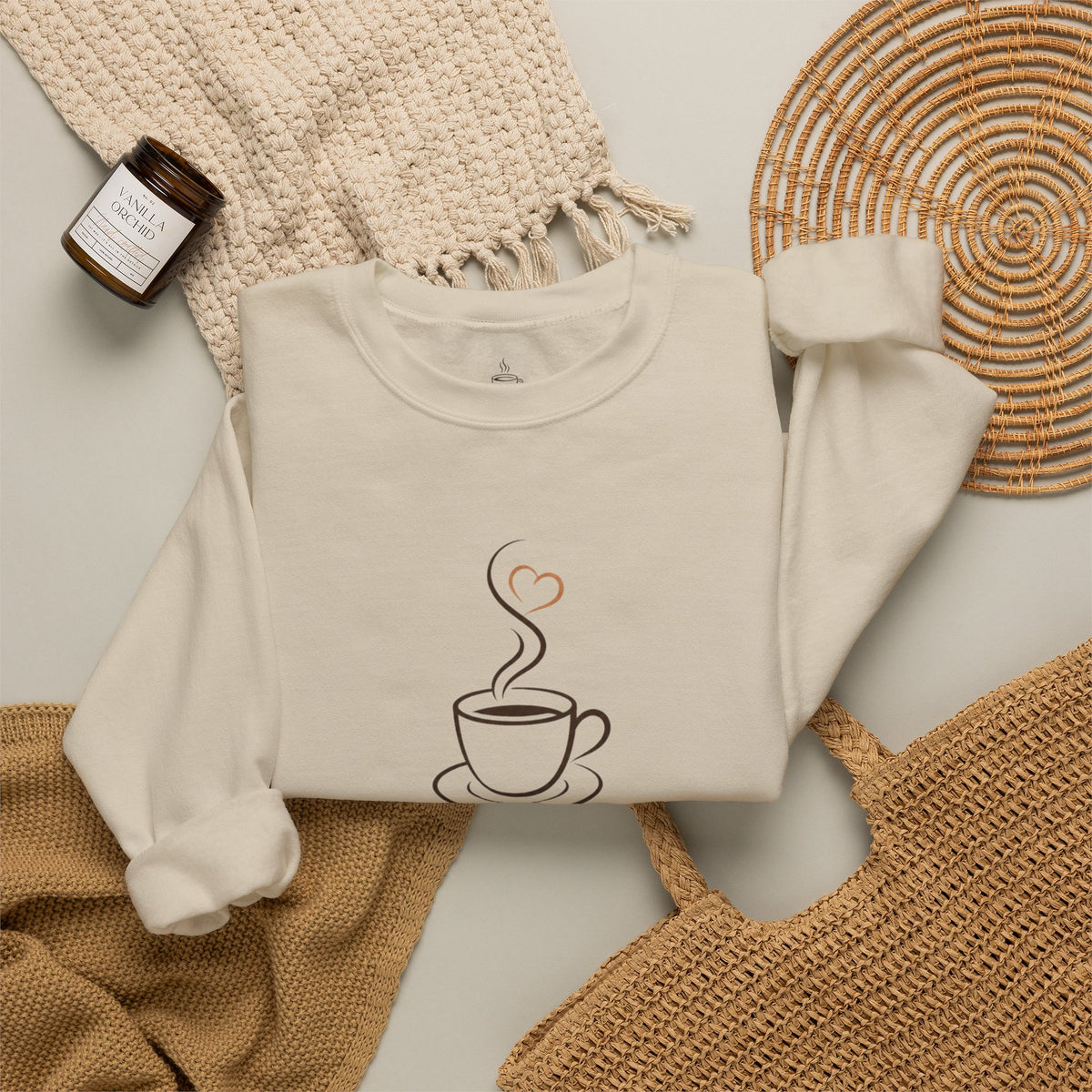 Coffee Is My Love Language Sweatshirt | Cozy Coffee Lover Crewneck Gift