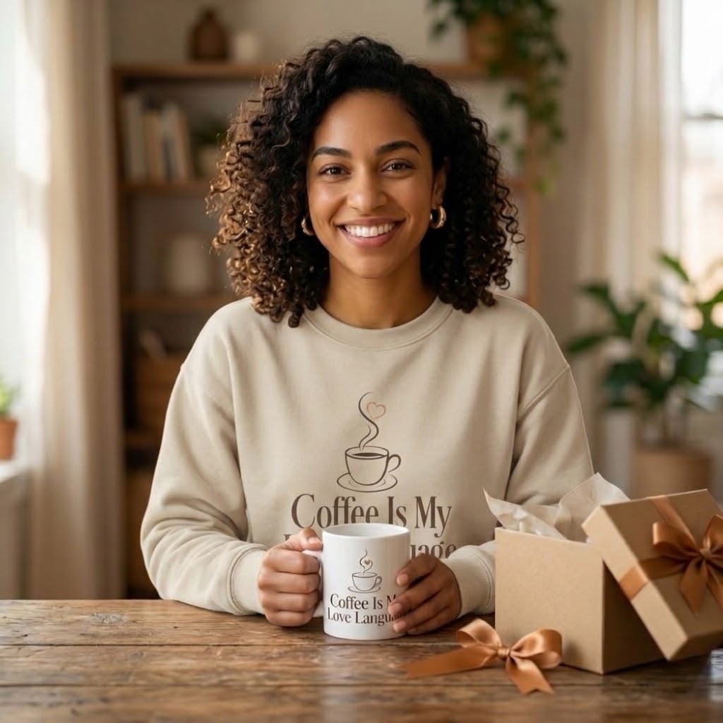 Coffee Lover Set | Sweatshirt + Mug Gift Bundle